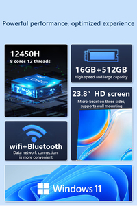 مصنع تصنيع المعدات الأصلية 24 بوصة الكل في واحد كور I3 I5 I7 I9 16 جيجابايت DDR4 gb SSD محرك الأقراص الصلبة الأعمال مكتب الألعاب أحادي الكتلة AIO - Product Image 4