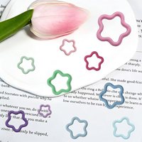 Lot de marqueurs de mailles en plastique colorés en forme de cœur et d'étoile, clips de crochet verrouillables pour pulls, châles et écharpes DIY