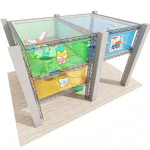Percorso Avventura Indoor Professionale con Struttura in Acciaio, Rete da Arrampicata ad Alta Densità, Labirinto Multilivello con Certificazione CE per Bambini - Product Image 3