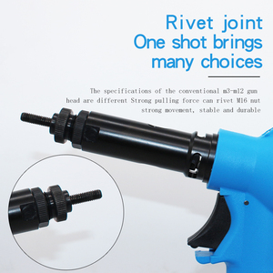 Outil d'insertion pneumatique M3-M12 Rivet écrou pistolet outil pneumatique M0312 pistolet à <span class=keywords><strong>riveter</strong></span> pneumatique riveteuse hydraulique - Product Image 3