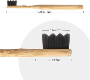 Cepillo de Dientes Desechable de Madera Económico con Mango de Bambú Cómodo, Cerdas de Nylon y Empaque Personalizado con Logotipo - Product Image 2