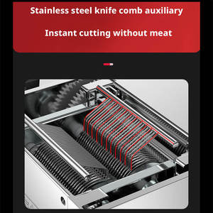Cortadora de carne HONGDING, totalmente de acero, de grado comercial, cuerpo reforzado, lavable, para procesamiento de carne - Product Image 6