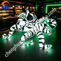 Modèle de pieuvre géante gonflable LED blanche Chenghuang 2026, personnalisable, étanche, pour exposition