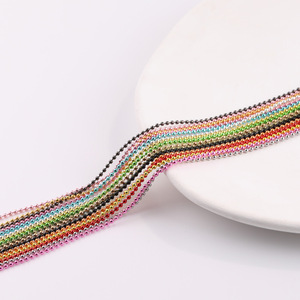 Chaîne de perles électrophoretiques multicolores 1,5 mm, accessoires de bijouterie DIY pour la décoration de sacs et de porte-clés - Product Image 5