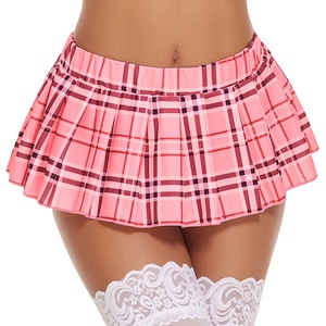 Minifalda vaquera informal con estampado digital para mujer, estilo A, sexy, para juegos de rol, con volantes plisados, lencería, estilo colegiala, transpirable, natural - Product Image 1