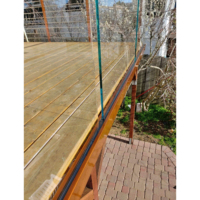 Garde-corps en verre trempé de 12mm profilés de balustrade en aluminium système de canaux à led en forme de U garde-corps en verre extérieur