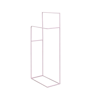 Porte-vêtements en métal rose moderne et luxueux pour vêtements |   Étagère de présentation et de rangement de vêtements autoportante - Product Image 3