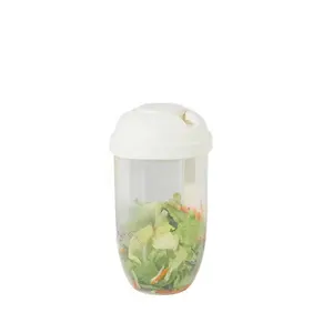 Salad Cup Shaker Fork Travel Cup Reusable Meal w/Lid Fork