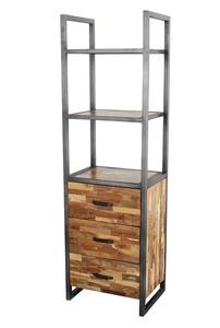 Estantería abierta contemporánea de 3 niveles, estantería de madera Industrial con marco de Metal, hogar, oficina, sala de estar, dormitorio, almacenamiento - Product Image 3