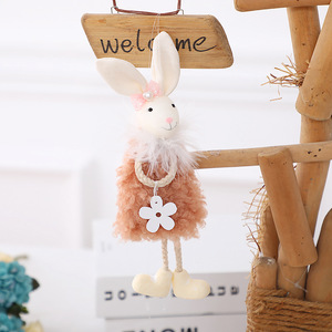 DAMAI <b>Easter</b> Bunny Figurines Pastel Color Bunny Hanging <b>Ornaments</b> for <b>Easter</b> Home Tabletop Centerpieces Holiday Party Decor - Product Image 4