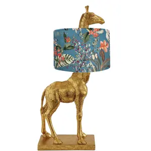 Unique Animal Customized Accept Antique Gold Giraffe Lamp Design Luxury Deck Light Home Decor Bedside Resin Lamps Multi-Colors