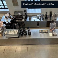 Peralatan Dapur Teh Susu All-in-One dari Baja Anti Karat Komersial, Meja Bar Air, Meja Kerja Custom-Made, Cina