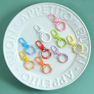 Clever Jewelry Colorful Donut <b>Spring</b> Buckle Keychain PVC Round Key Ring DIY Jewelry Accessory Fashion Trend - Product Image 4