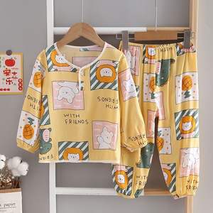 Nuovi <span class=keywords><strong>Pigiami</strong></span> Estivi in Cotone e Seta per Bambini, Set di Abbigliamento Casual con Motivi Cartoon per Ragazzi e Ragazze - Product Image 4