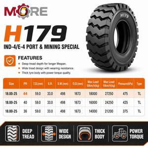 ยางรถขุดเหมือง 18.00-25 44PR IND-4/E-4 รุ่น H179 สำหรับรถยกตู้คอนเทนเนอร์ รถรีชสแต็คเกอร์ และงานปฏิบัติการกับอุปกรณ์ขุดเหมืองหนัก - Product Image 4