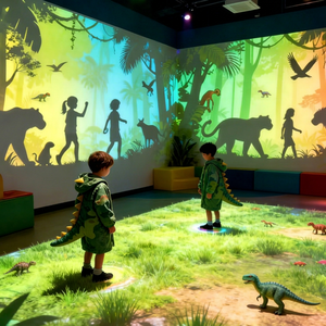 Système de projection interactif pour les aires de jeux intérieures pour enfants, les centres commerciaux, les musées, les écoles et les zones de divertissement familial - Product Image 1