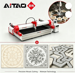 AiTao ATCM 3/4/5 Axi Water Jet <b>Stone</b> <b>Cutting</b> <b>Machine</b> PLC Automatic High Efficiency 1300x1300mm Max <b>Cutting</b> Size Granite - Product Image 1