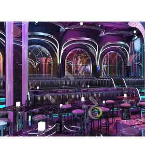 Kunden spezifische Bar oder Club Lounge Sofa für Nachtclub Sofa Engineering Massivholz Disco Sofa Möbel Kunden spezifische Bar oder Club Lounge