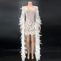 <strong>Best</strong> <strong>Sellers</strong> 2023 2 Piece <strong>Set</strong> Feather Robe De Soiree Bling V Neck Evening Dress Shiny Crystal Weeding Dress <strong>for</strong> <strong>Woman</strong>