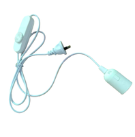 Ensemble de câbles de lampe rétro vintage en plastique isolé, style vis, avec variateur d'intensité, accessoires d'éclairage, câble tressé et prise