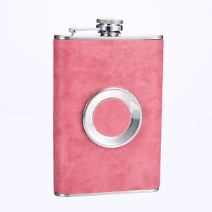 Gourde à whisky personnalisée en acier inoxydable avec logo sur mesure, enveloppée de cuir, pour la Russie Abbey's Loch Dhu - Product Image 6