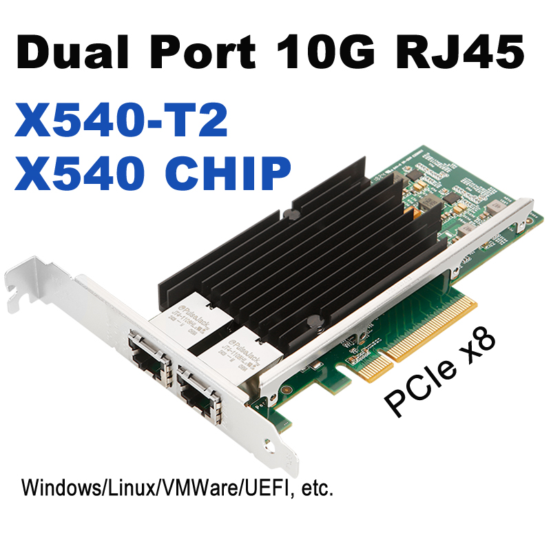 X540-T2 10gbe Dual Port Pcie X8 Server Network Card by Lekuo