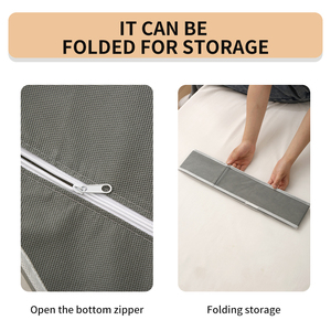 ชุดจัดระเบียบตู้เสื้อผ้าแบบพับได้ 4 ชิ้น รุ่นโมเดิร์น ทำจากอะลูมิเนียมและ <span class=keywords><strong>PET</strong></span> สำหรับเก็บชุดชั้นใน บรา และถุงเท้า ลายทาง - Product Image 3