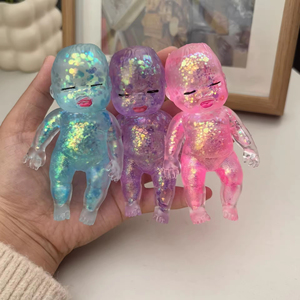 Colorful Gold Powder Squeezing Toy Slow Rebound <b>Black</b> Doll Cute Pet Fidget Toy for <b>Vent</b> Decompression Factory Wholesale - Product Image 2