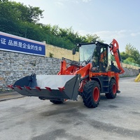 HOMACH CE EPA4 Meilleure valeur Mini Euro 5 4x4 Wheel Drive Kat Jcb Usage domestique Rétrocaveuse Chargeuse Top Engine Top Choice pour la maison