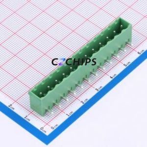 DB2ERC-5.0-12P-GN Plug-in Terminal Block P=5mm Connector Board-to-Board / Socket - Closed 1x12P 5mm Green - Product Image 1