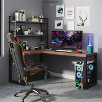 Bureau d'angle en bois massif bibliothèque combinaison maison étudiant chambre bureau bureau en forme de L bureau ordinateur bureau coin