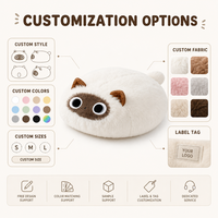 Peluche personnalisée chat siamois, adorable personnage de dessin animé, coussin en peluche pour canapé, oreiller rembourré pour cadeau de vacances, faible MOQ, OEM, ODM