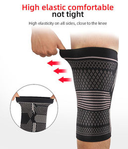 Genouillère de sport en gros, genouillère de compression tricotée 3D, support rotulien antidérapant en silicone pour ménisque, course à pied et gym - Product Image 2