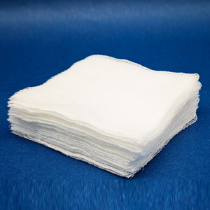 Compresses de gaze médicale non stériles 100 % coton, écologiques, certifiées CE, 10x10 cm, pour pansements et tamponnages - Product Image 1