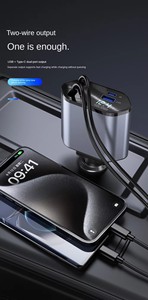 New 4 in 1 <strong>Multi</strong> Functional 45W Car <strong>Charger</strong> with Retractable Cable Usb Type c Display 120W Fast <strong>Charger</strong> for Phone in Stock - Product Image 3