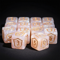 Dés de Mahjong personnalisés en résine style jade, 6 faces, 16 mm, D6, dés à points carrés gravés