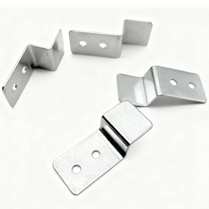 <b>Silver</b> Z-Shaped Metal Corner <b>Bracket</b> Double Hole Large Connector For Photo Frame Furniture Support Fixing Accessories - Product Image 1