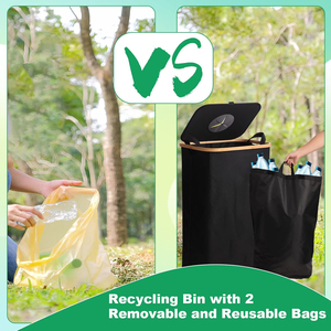 Tái Chế Bin Cho Nhà Bếp 100L Tái Chế Bin Với 2 Có Thể tháo rời Và Tái Sử Dụng Túi Bên Trong, Lớn Tái Chế Bin Với Nắp Cho Chai Có Thể - Product Image 2