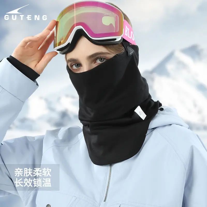 Outono e inverno novas máscaras de esqui para homens e mulheres montando windproof face protective bib cover fleece respirável ear warm mask