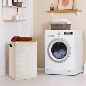 Giặt ủi lớn cản trở cao dệt giỏ giặt bông dây bẩn quần áo cản trở bé trẻ em Vườn Ươm wicker giỏ giặt - Product Image 4