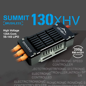 Dualsky hội nghị thượng đỉnh 130xhv 130A HV ESC nhựa tự động Giao thức recognizer cho 5-14S Lipo cánh cố định hỗ trợ sbus2/exbus/srxl2 - Product Image 3