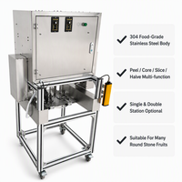 Machine à éplucher, dénoyaouter et trancher les pommes et les poires à haute efficacité, avec option de découpe en demi-rondelles, 220V/380V 600W, pour la mise en conserve et le traitement des fruits