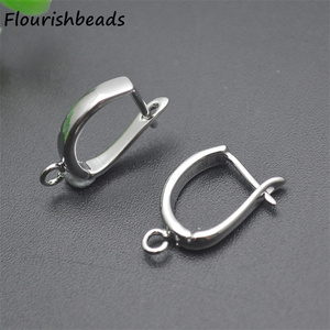 Bonne qualité antirouille 18K or argent plaqué levier arrière U forme Shvenzy boucles d'oreilles crochets résultats pour la fabrication de bijoux - Product Image 3