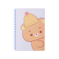 Diario Espiral con Cubierta Transparente de PP con Dibujos Animados Kawaii Impresos en A5, con 60 Hojas, Impresión CMYK, para Uso Escolar y Regalo