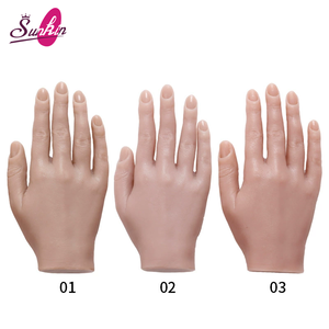 Nouveau modèle de <span class=keywords><strong>main</strong></span> en silicone pur professionnel pour la pratique de la formation des ongles avec support de bureau pour la <span class=keywords><strong>manucure</strong></span> - Product Image 2
