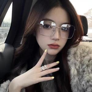 Lunettes photochromiques anti-lumière bleue sans correction, monture métallique, verres plats à monture complète, modèle unisexe 656 - Product Image 1