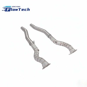 Downpipe à haut débit en acier inoxydable SS304 avec bouclier thermique pour Ferrari F12 812 6.3L V12 - Product Image 1