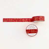 Ruban Washi à motifs adorables, faible MOQ personnalisé, ruban Washi à motifs d'animaux mignons pour autocollants DIY, scrapbooking