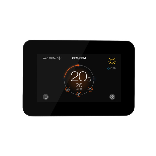 Full Color Touch Screen Energy Saving Thermostat for Floor Heating WiFi Remote Control 5+1+1 Programmable Wall-Mounted Graphic