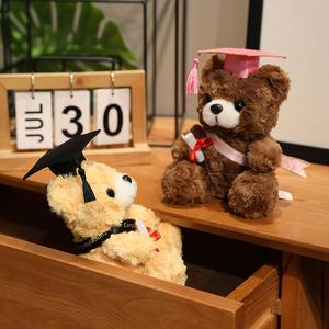 Oso de Peluche Marrón con Diseño de Gorro de <span class=keywords><strong>Doctor</strong></span>, Relleno de Algodón PP, Material Suave, Alivio del Estrés, Unisex, 18 cm de Altura, Regalo de Graduación - Product Image 2